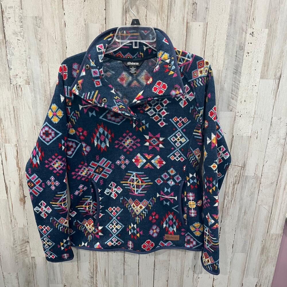 Sherpa‎ Adventure Gear Lumbini Aztec Print Pullover Outdoor Womens Size Medium